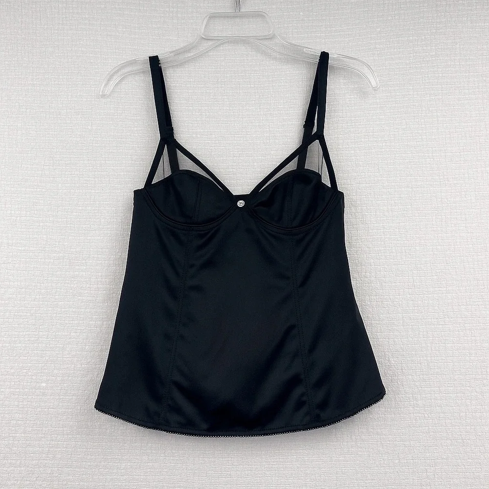 Dolce & Gabbana Black Corset Top, Adjustable Strap Cami, Lingerie, Italian - Picture 1 of 10
